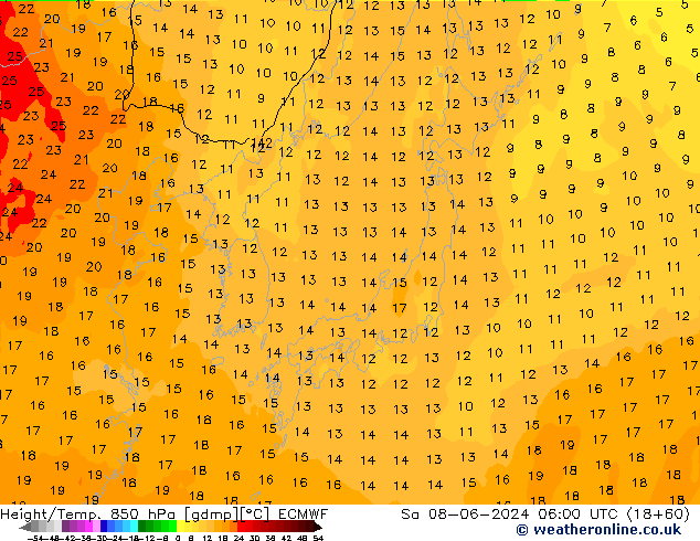 Z500/Rain (+SLP)/Z850 ECMWF sáb 08.06.2024 06 UTC