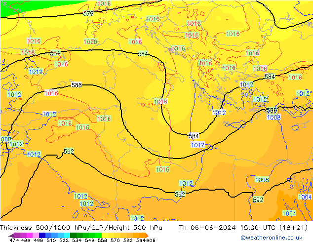 Thck 500-1000гПа ECMWF чт 06.06.2024 15 UTC