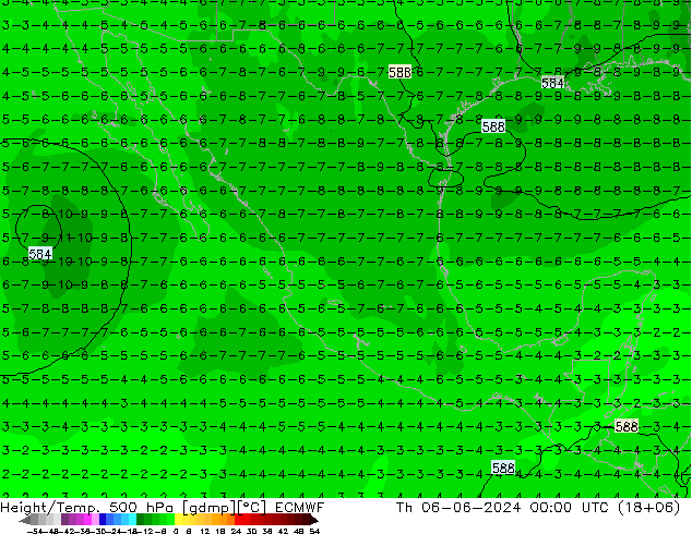 Z500/Yağmur (+YB)/Z850 ECMWF Per 06.06.2024 00 UTC