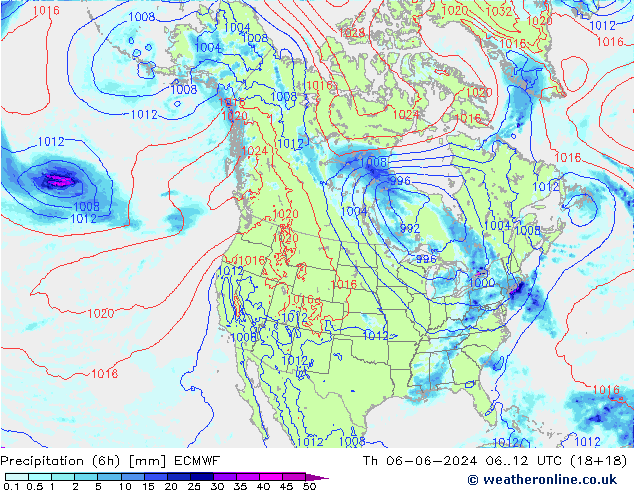 Z500/Regen(+SLP)/Z850 ECMWF do 06.06.2024 12 UTC