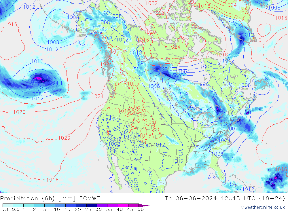 Z500/Rain (+SLP)/Z850 ECMWF Qui 06.06.2024 18 UTC