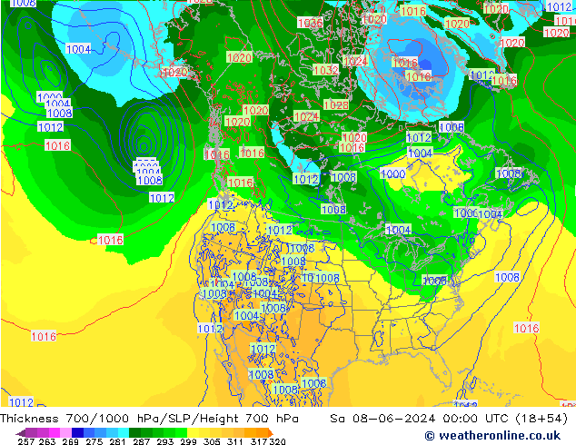 Thck 700-1000 hPa ECMWF  08.06.2024 00 UTC