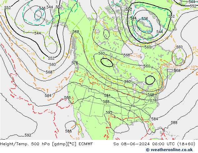 Z500/Rain (+SLP)/Z850 ECMWF sab 08.06.2024 06 UTC