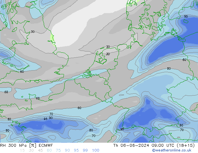 300 hPa Nispi Nem ECMWF Per 06.06.2024 09 UTC