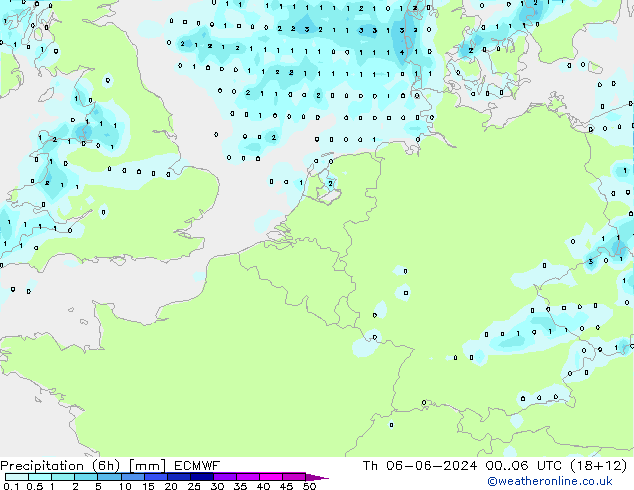 Z500/Rain (+SLP)/Z850 ECMWF чт 06.06.2024 06 UTC