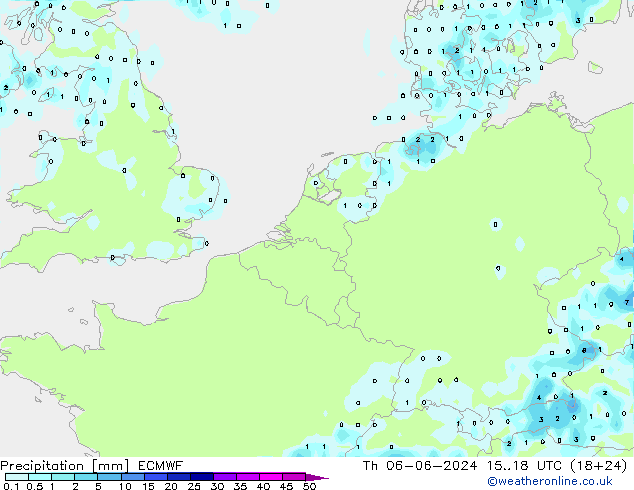 Précipitation ECMWF jeu 06.06.2024 18 UTC