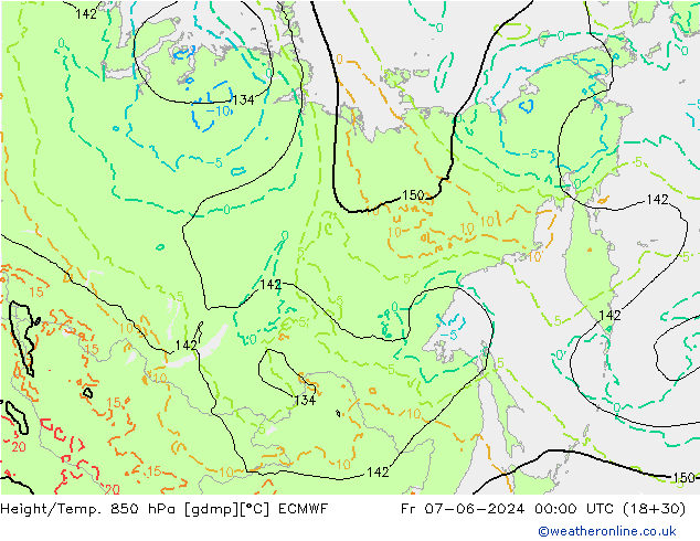 Z500/Yağmur (+YB)/Z850 ECMWF Cu 07.06.2024 00 UTC