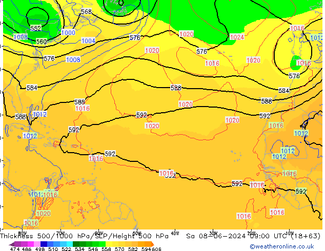 Thck 500-1000hPa ECMWF Sa 08.06.2024 09 UTC