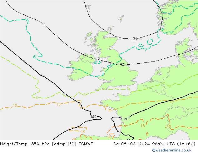 Z500/Rain (+SLP)/Z850 ECMWF sam 08.06.2024 06 UTC