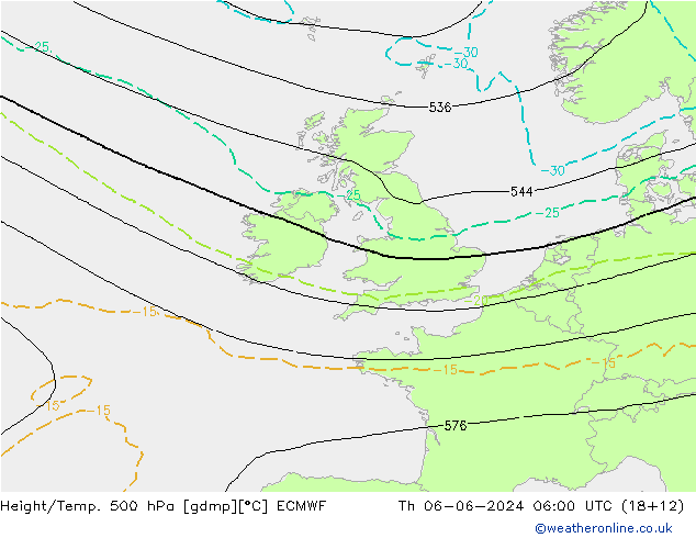 Z500/Regen(+SLP)/Z850 ECMWF do 06.06.2024 06 UTC