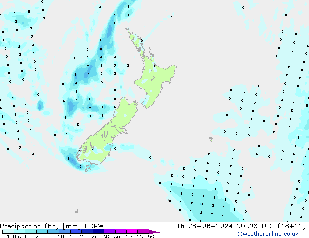 Z500/Rain (+SLP)/Z850 ECMWF Th 06.06.2024 06 UTC