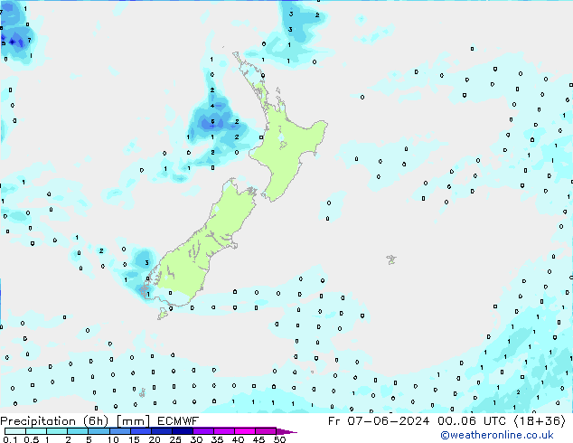 Z500/Rain (+SLP)/Z850 ECMWF Fr 07.06.2024 06 UTC