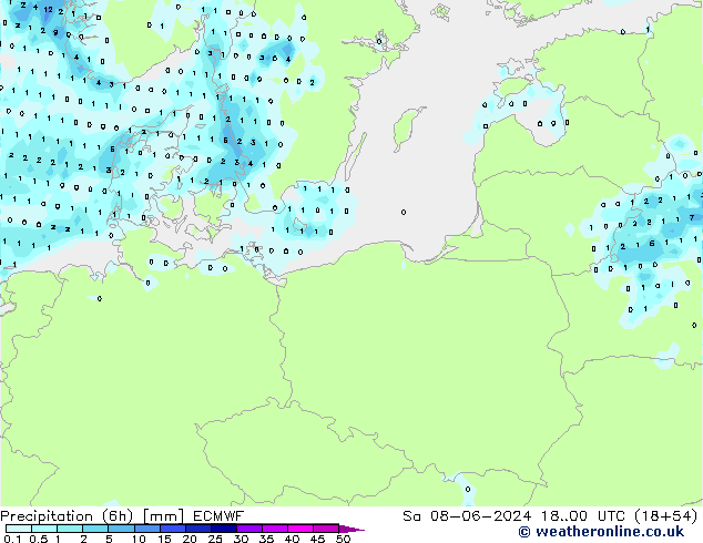 Z500/Rain (+SLP)/Z850 ECMWF Sa 08.06.2024 00 UTC