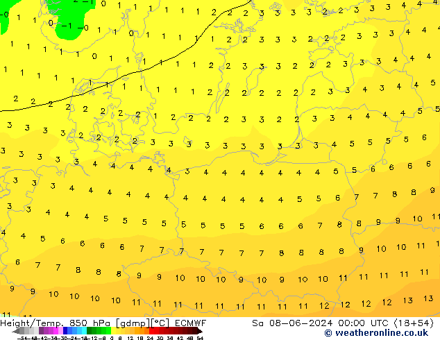 Z500/Rain (+SLP)/Z850 ECMWF sáb 08.06.2024 00 UTC