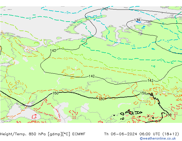 Z500/Rain (+SLP)/Z850 ECMWF Qui 06.06.2024 06 UTC