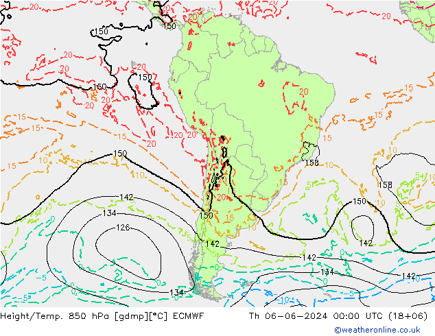 Z500/Rain (+SLP)/Z850 ECMWF jeu 06.06.2024 00 UTC