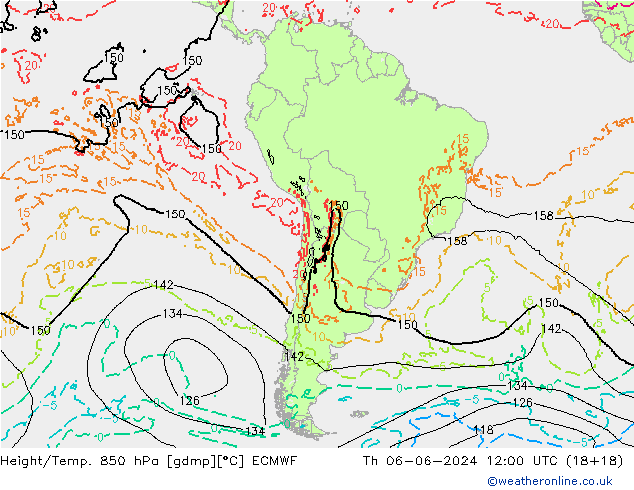 Z500/Rain (+SLP)/Z850 ECMWF Qui 06.06.2024 12 UTC