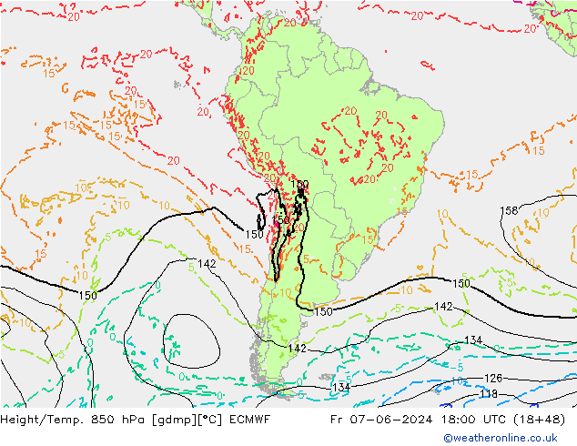 Z500/Rain (+SLP)/Z850 ECMWF  07.06.2024 18 UTC