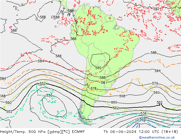 Z500/Rain (+SLP)/Z850 ECMWF Qui 06.06.2024 12 UTC