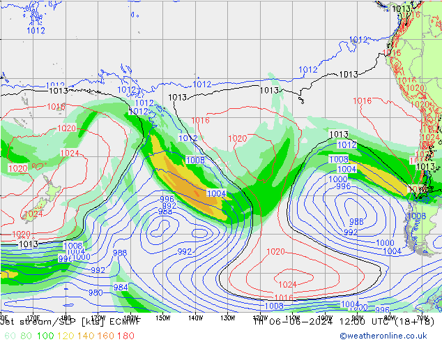 Jet Akımları/SLP ECMWF Per 06.06.2024 12 UTC