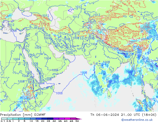 降水 ECMWF 星期四 06.06.2024 00 UTC