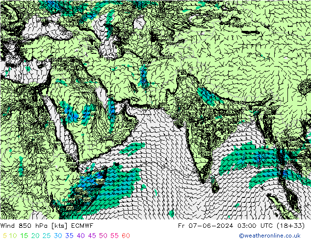 Wind 850 hPa ECMWF Fr 07.06.2024 03 UTC