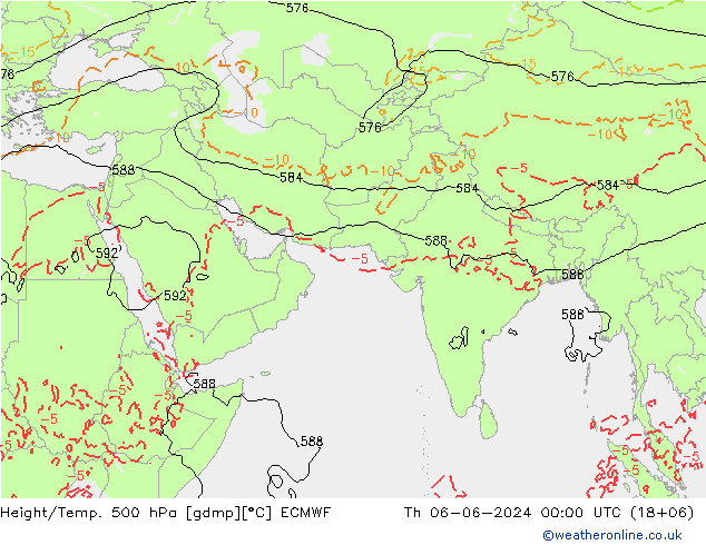 Z500/Rain (+SLP)/Z850 ECMWF 星期四 06.06.2024 00 UTC