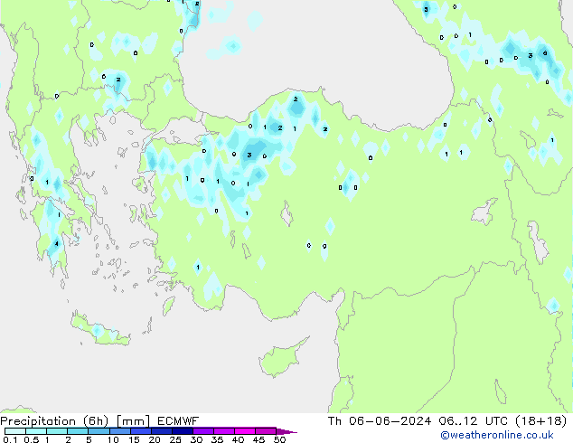 Z500/Rain (+SLP)/Z850 ECMWF gio 06.06.2024 12 UTC