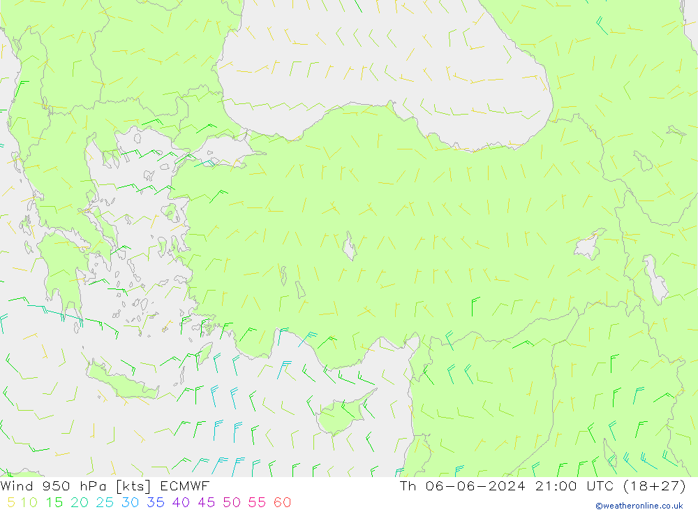 Vent 950 hPa ECMWF jeu 06.06.2024 21 UTC