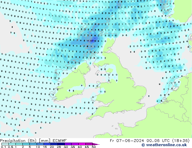 Z500/Rain (+SLP)/Z850 ECMWF Fr 07.06.2024 06 UTC