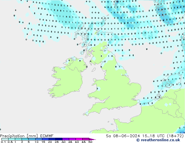 precipitação ECMWF Sáb 08.06.2024 18 UTC