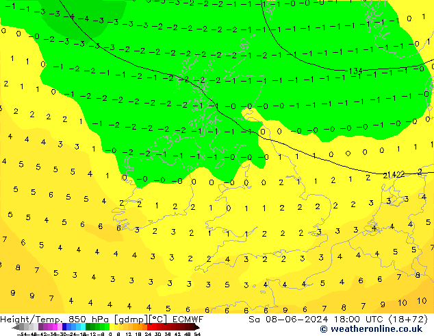 Z500/Rain (+SLP)/Z850 ECMWF sáb 08.06.2024 18 UTC