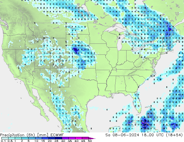 Z500/Rain (+SLP)/Z850 ECMWF sam 08.06.2024 00 UTC