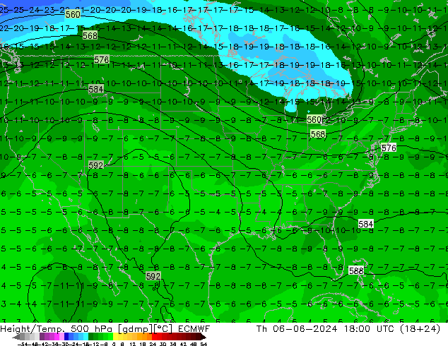 Z500/Regen(+SLP)/Z850 ECMWF do 06.06.2024 18 UTC