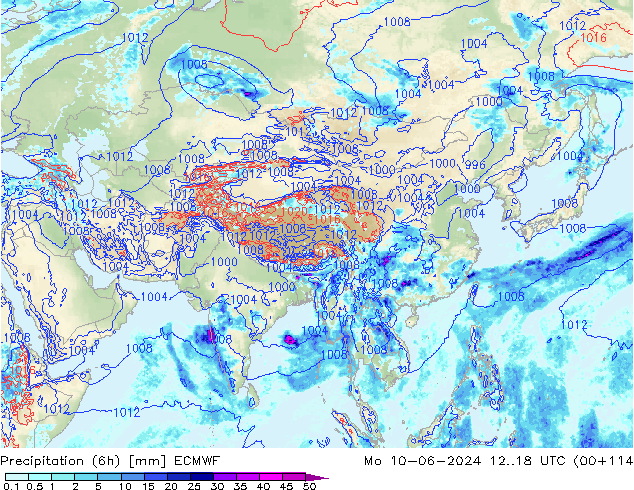 Z500/Regen(+SLP)/Z850 ECMWF ma 10.06.2024 18 UTC