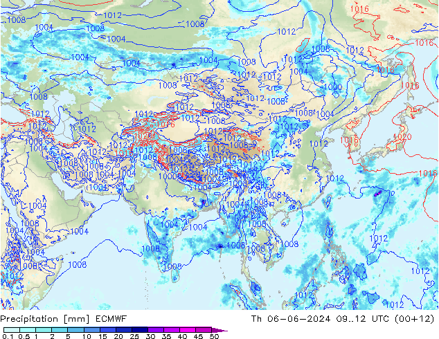 precipitação ECMWF Qui 06.06.2024 12 UTC