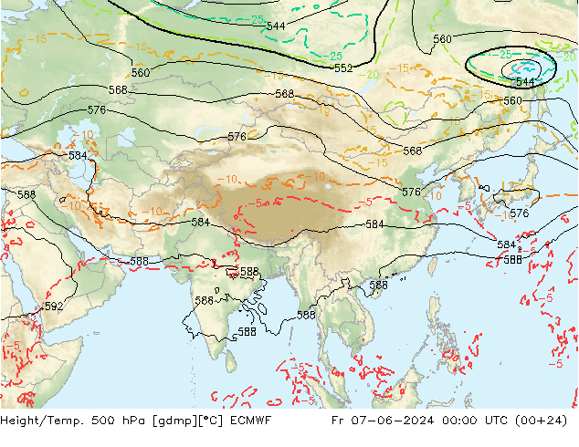 Z500/Rain (+SLP)/Z850 ECMWF pt. 07.06.2024 00 UTC