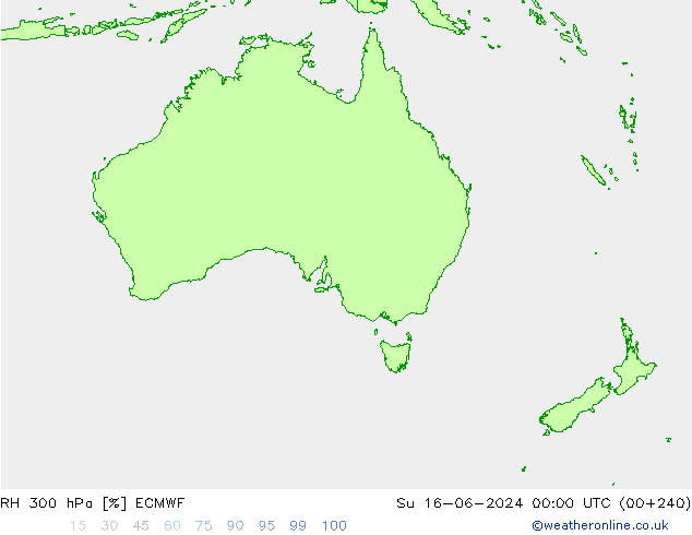 RH 300 hPa ECMWF Su 16.06.2024 00 UTC