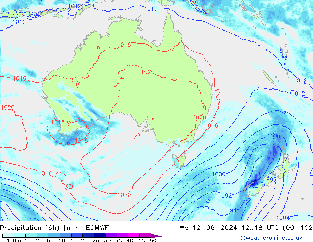 Z500/Regen(+SLP)/Z850 ECMWF wo 12.06.2024 18 UTC