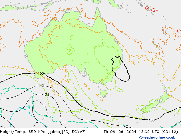 Z500/Yağmur (+YB)/Z850 ECMWF Per 06.06.2024 12 UTC