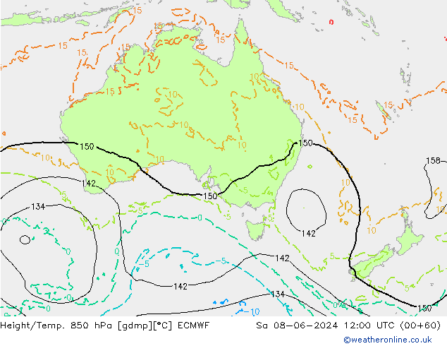 Z500/Regen(+SLP)/Z850 ECMWF za 08.06.2024 12 UTC