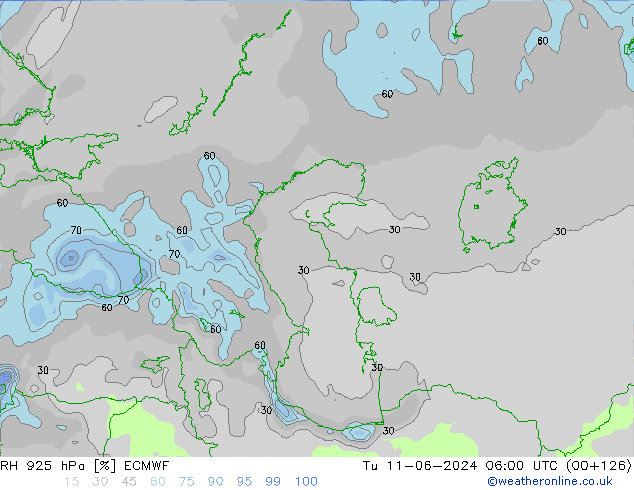 RV 925 hPa ECMWF di 11.06.2024 06 UTC
