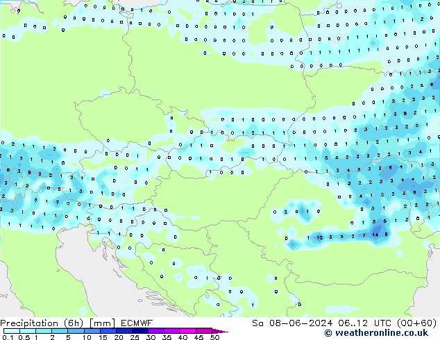 Z500/Rain (+SLP)/Z850 ECMWF Sa 08.06.2024 12 UTC