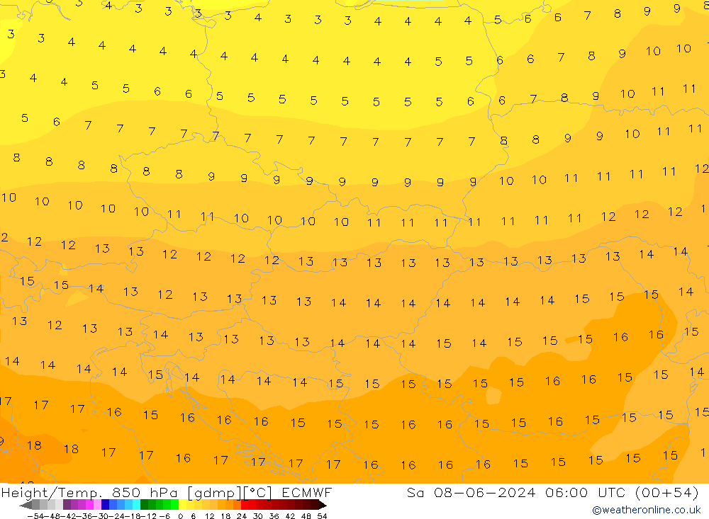 Z500/Rain (+SLP)/Z850 ECMWF sáb 08.06.2024 06 UTC