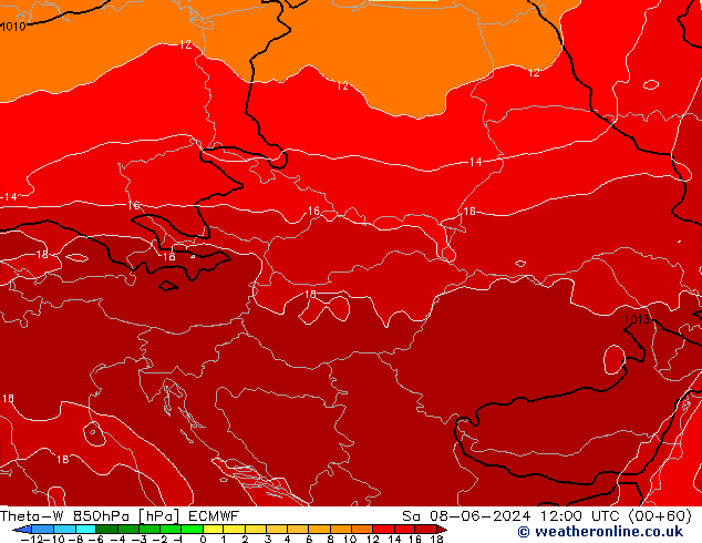 Theta-W 850hPa ECMWF Sa 08.06.2024 12 UTC