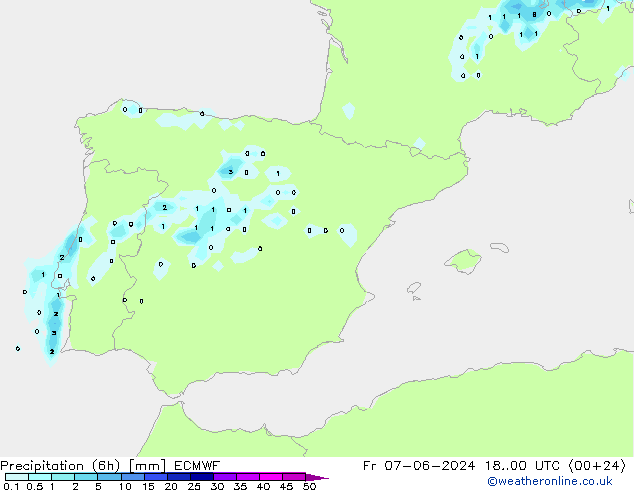 Z500/Yağmur (+YB)/Z850 ECMWF Cu 07.06.2024 00 UTC