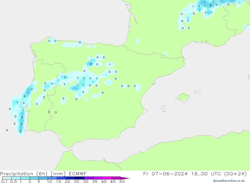 Z500/Yağmur (+YB)/Z850 ECMWF Cu 07.06.2024 00 UTC