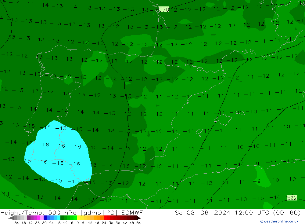 Z500/Rain (+SLP)/Z850 ECMWF  08.06.2024 12 UTC