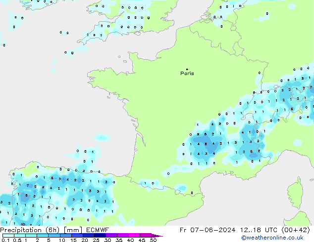 Z500/Rain (+SLP)/Z850 ECMWF пт 07.06.2024 18 UTC