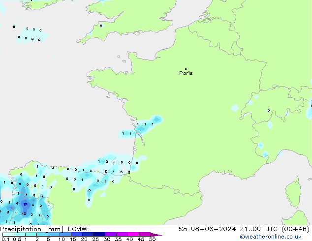 Yağış ECMWF Cts 08.06.2024 00 UTC